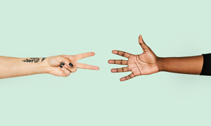 two hands